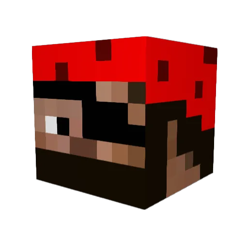 audirania Minecraft avatar head, 3D render