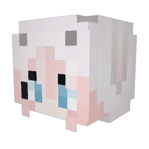 audr_y Minecraft avatar head, 3D render