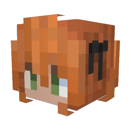 audrelio Minecraft avatar head, 3D render