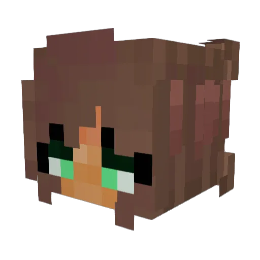 audrey2525 Minecraft avatar head, 3D render