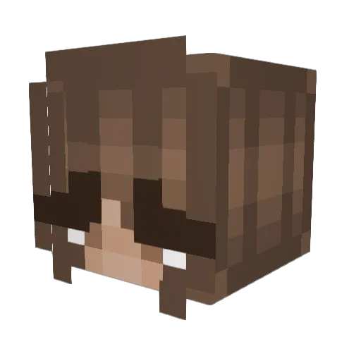 audrey_81440 Minecraft avatar head, 3D render