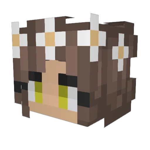 audreypi Minecraft avatar head, 3D render