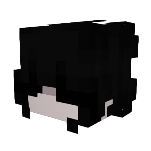 audreyq Minecraft avatar head, 3D render