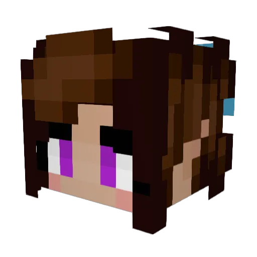audreyyeungg Minecraft avatar head, 3D render