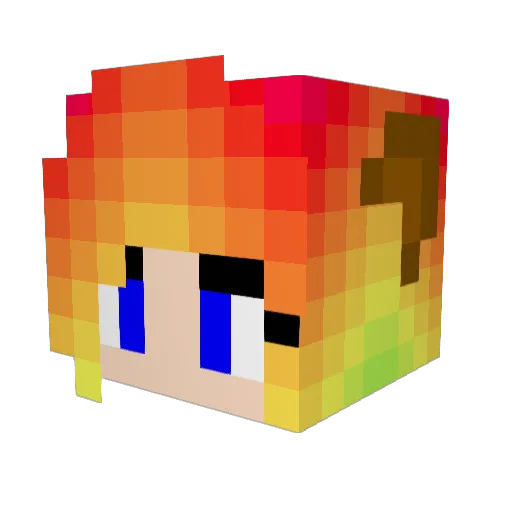 audreyz Minecraft avatar head, 3D render