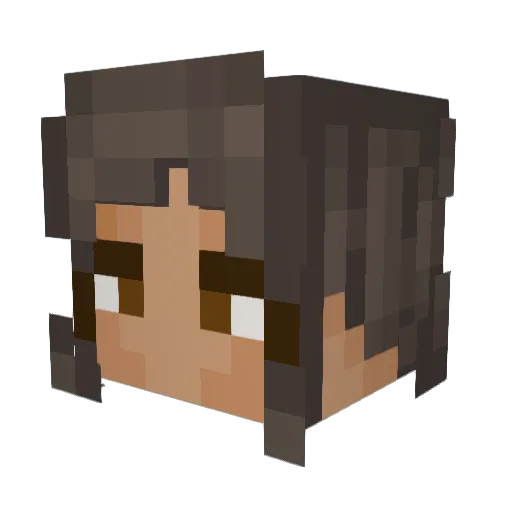 audrye Minecraft avatar head, 3D render