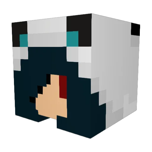 audrz Minecraft avatar head, 3D render