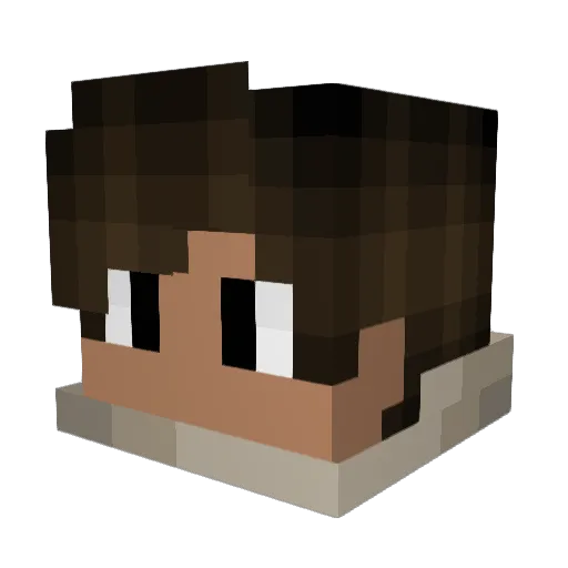 audsvr Minecraft avatar head, 3D render
