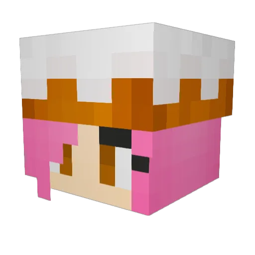 audze Minecraft avatar head, 3D render
