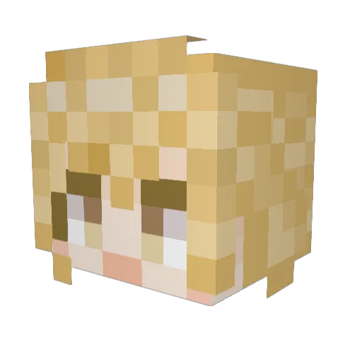 augenblickxy Minecraft avatar head, 3D render