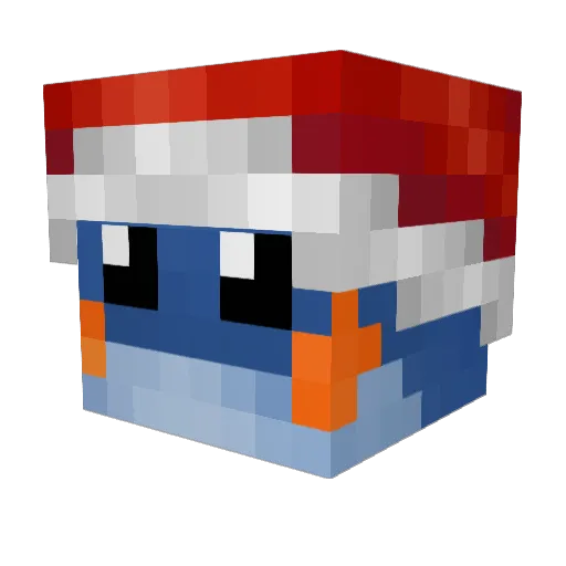 augene Minecraft avatar head, 3D render