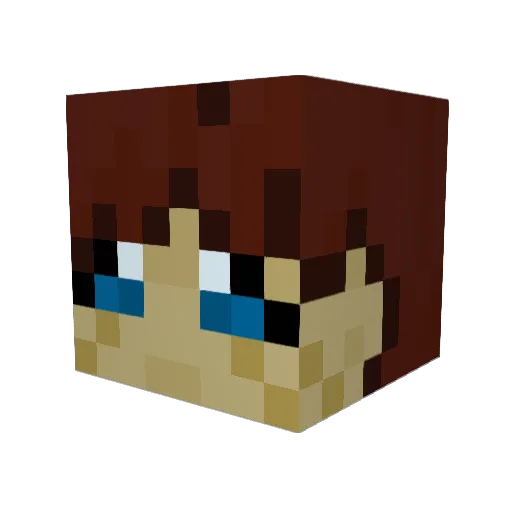 auggiebee Minecraft avatar head, 3D render