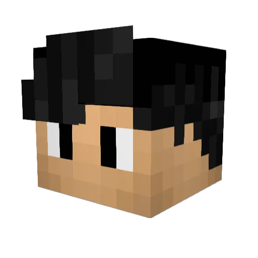 augo_ Minecraft avatar head, 3D render
