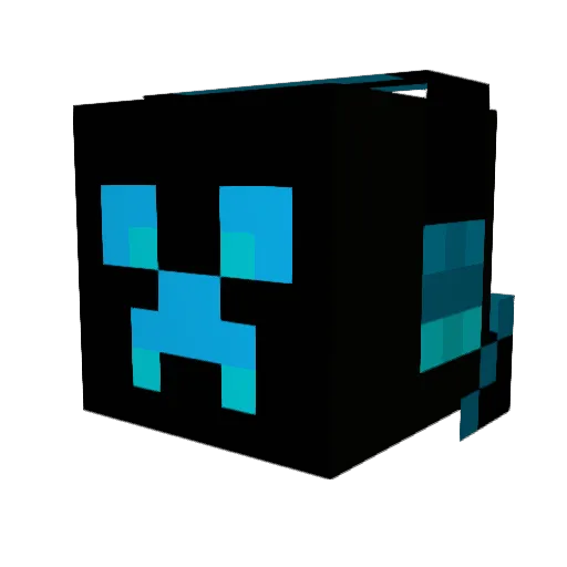 augsam Minecraft avatar head, 3D render