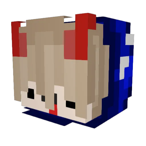 augsofn Minecraft avatar head, 3D render
