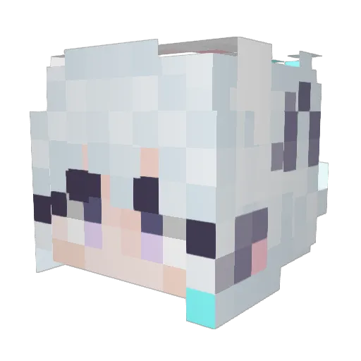 augusL Minecraft avatar head, 3D render