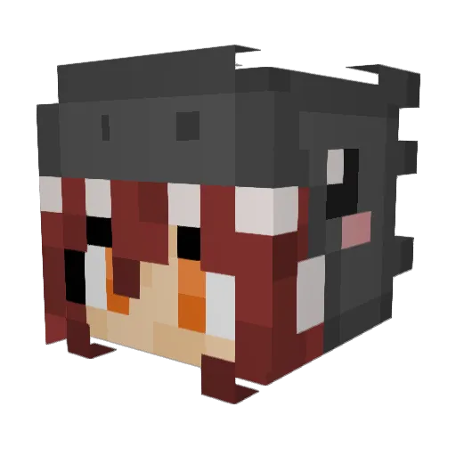 augustbleu Minecraft avatar head, 3D render