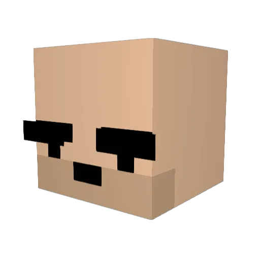 augzus Minecraft avatar head, 3D render