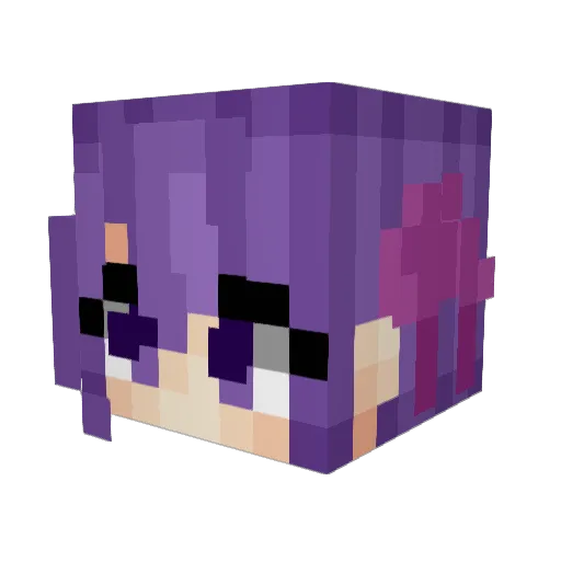 auixdd Minecraft avatar head, 3D render