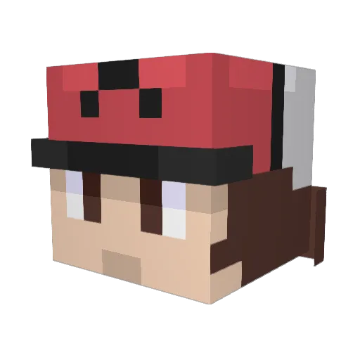 auj8269 Minecraft avatar head, 3D render