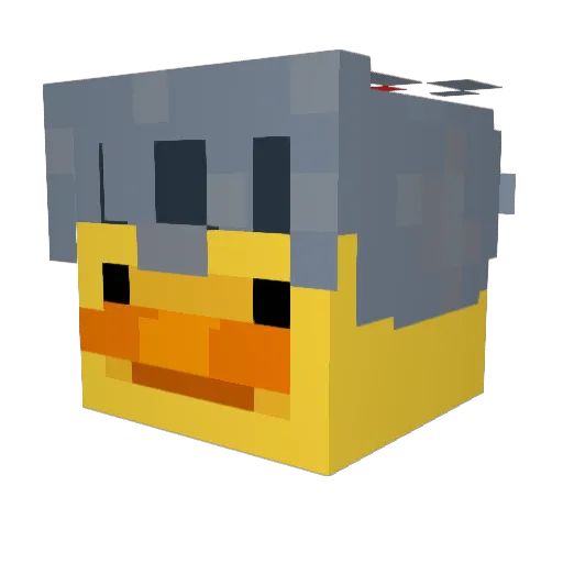 aukazaur Minecraft avatar head, 3D render