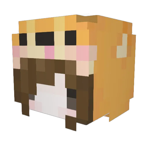 auneci Minecraft avatar head, 3D render