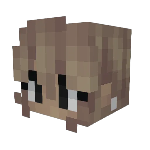 aunxeni Minecraft avatar head, 3D render