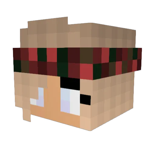 auphv Minecraft avatar head, 3D render