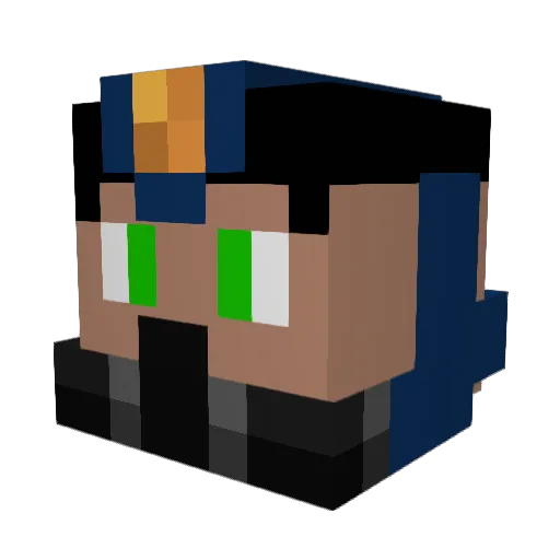 aura_Grit_qn4 Minecraft avatar head, 3D render
