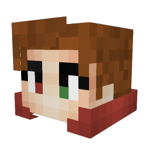 auramew Minecraft avatar head, 3D render