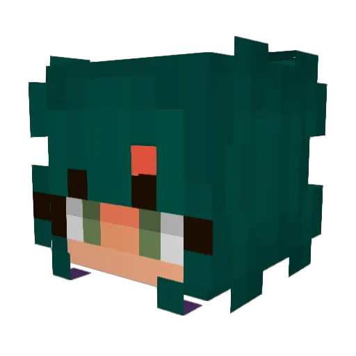 aurapai Minecraft avatar head, 3D render
