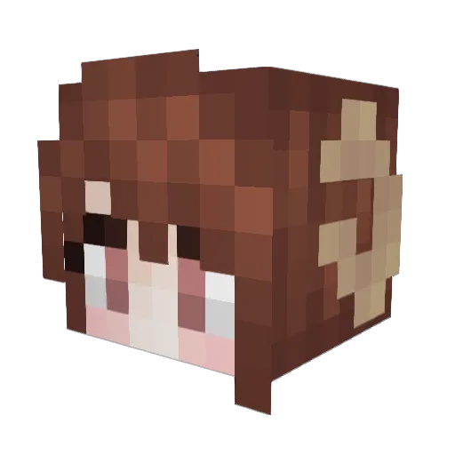 auraryu Minecraft avatar head, 3D render