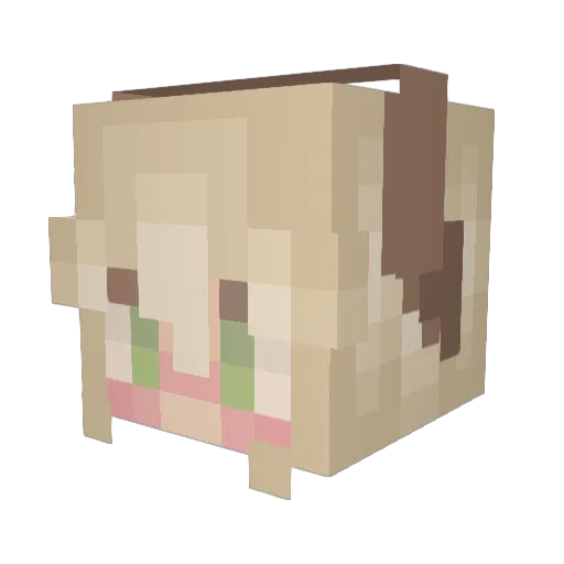 aurathefrog Minecraft avatar head, 3D render