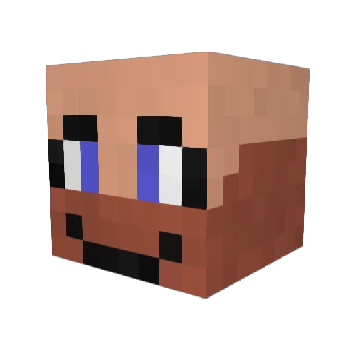 auraur Minecraft avatar head, 3D render