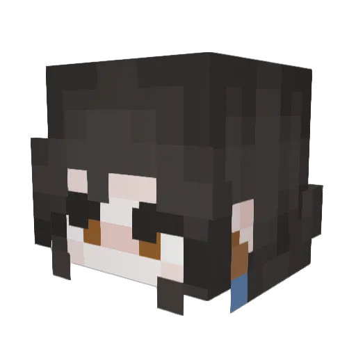 aurcra Minecraft avatar head, 3D render