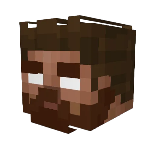 aureja Minecraft avatar head, 3D render