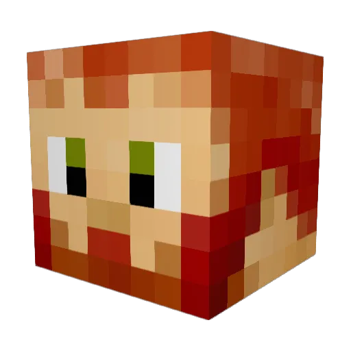 aurel214 Minecraft avatar head, 3D render