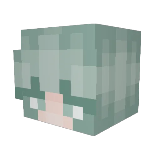 aurelliaj Minecraft avatar head, 3D render
