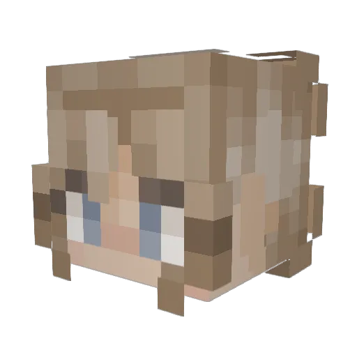 aureums Minecraft avatar head, 3D render