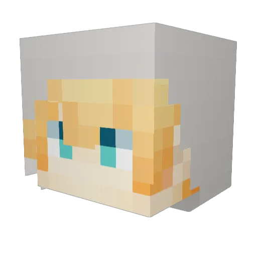 auriesu Minecraft avatar head, 3D render