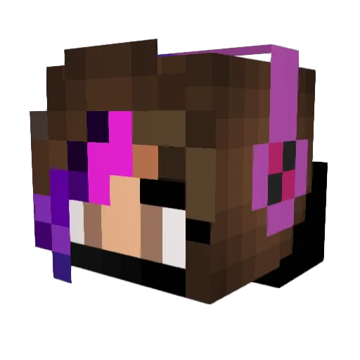 auritni Minecraft avatar head, 3D render