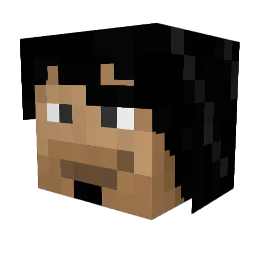 auronfr Minecraft avatar head, 3D render