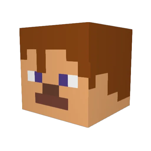 aurora7795 Minecraft avatar head, 3D render
