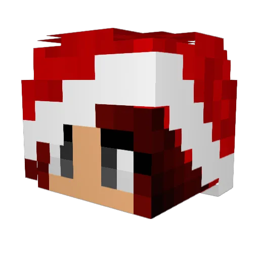 aurorafps Minecraft avatar head, 3D render