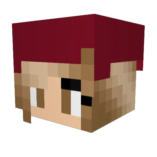 auroraplaysmc Minecraft avatar head, 3D render
