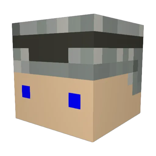 auryniak Minecraft avatar head, 3D render