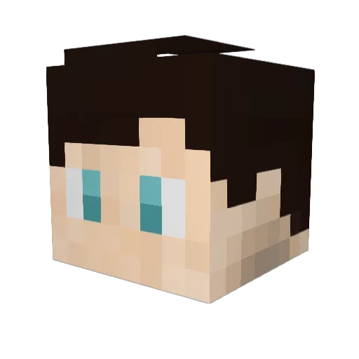 ausfrog Minecraft avatar head, 3D render
