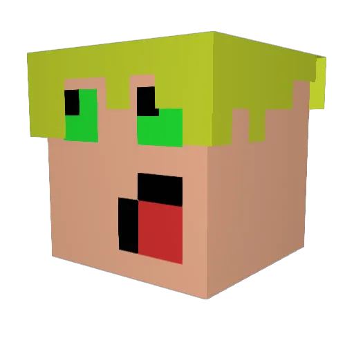 ausgepeitscht Minecraft avatar head, 3D render