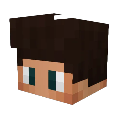 auslaufen Minecraft avatar head, 3D render