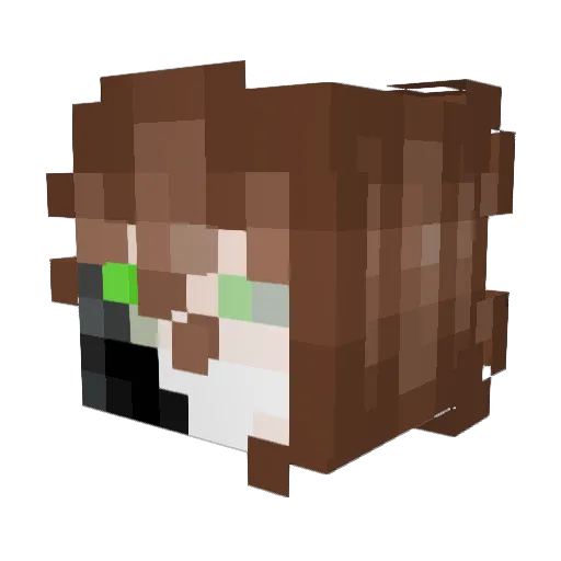 aussiej Minecraft avatar head, 3D render